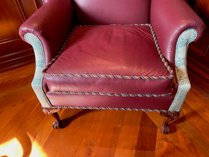 "The Upholstery Centre" Leather Wingback Chair # 1