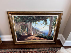 View to the Amalfi Coast by Carl Frederic Aagaard- Print