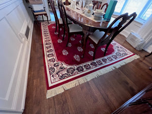 Monte Carlo Red Area Rug- Made in Greece- 50% Wool/50% Acrylic