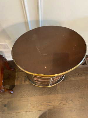 4 Drawer Oval Accent Table