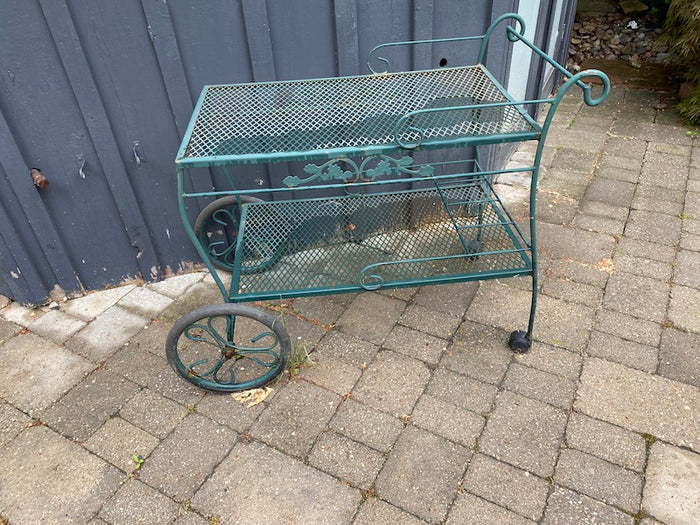 Green Wrought Iron Bar Car