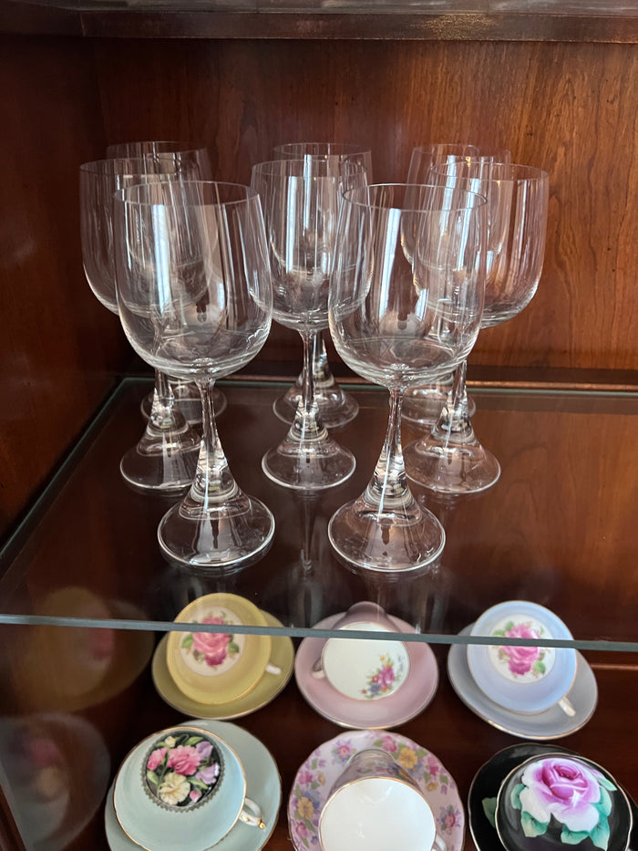 Set of 8 Rosenthal Studio-Line Crystal White Wine Glasses- 'Clairon Pattern'