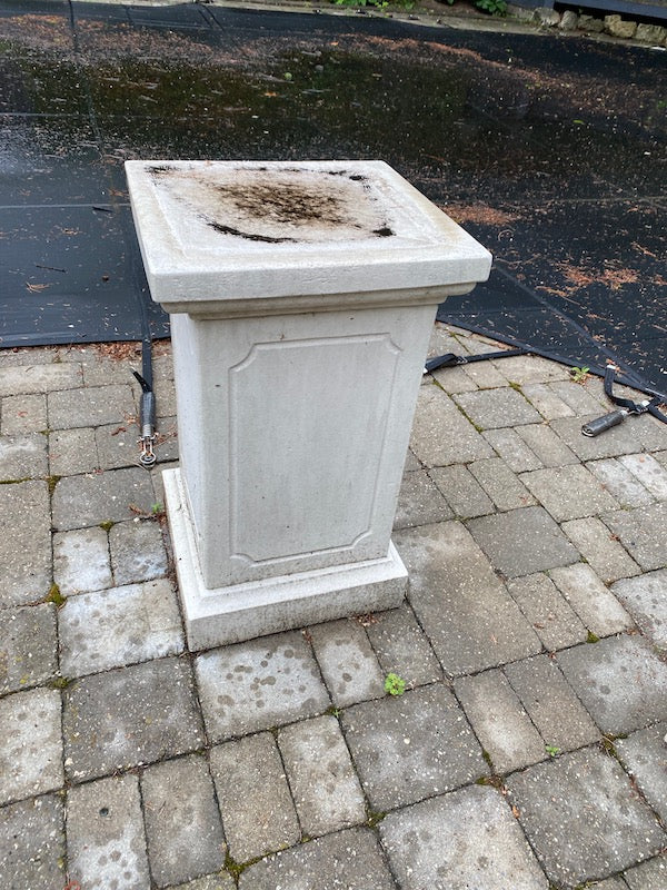 Outdoor Faux Cement Pedestal Stand