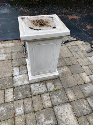 Outdoor Faux Cement Pedestal Stand