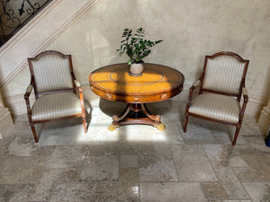 Pair of Louis XV Carved Armchairs (*table not for sale)