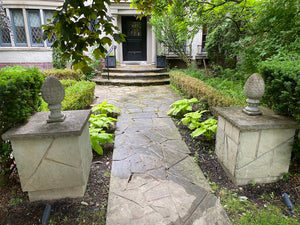 2pc Outdoor Cement Decor Lot