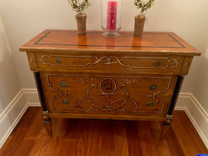 "The Art Shoppe" Beautiful Painted Design 3 Drawer Cabinet