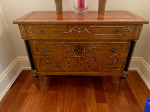 "The Art Shoppe" Beautiful Painted Design 3 Drawer Cabinet