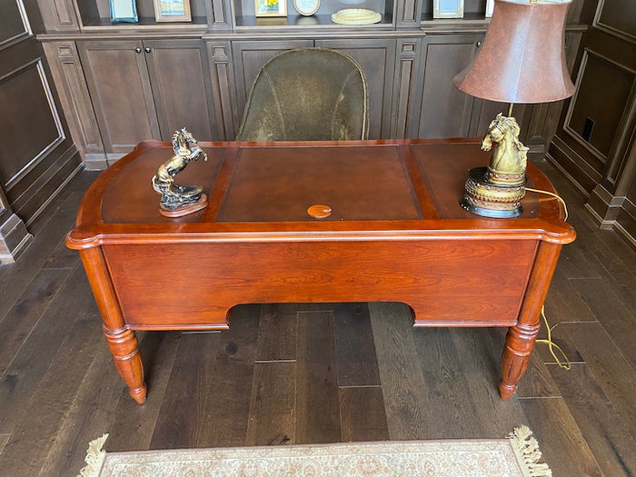 DMI Furniture Leather Inlaid Executive Desk