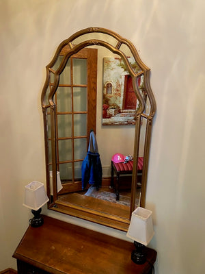 Double Border Gold Wood Mirror