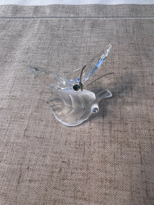 Swarovski Crystal Butterfly On Leaf