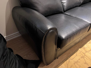 Black Leather Pull Out Sofa