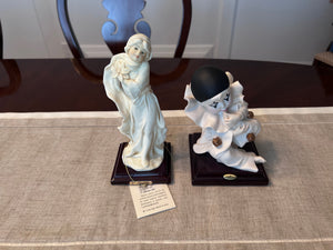 Giuseppe Armani Pierrot Clown Sucking Toe & Vittorio Tessaro Figurines