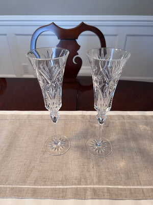 Pair of Crystal Champagne Flutes