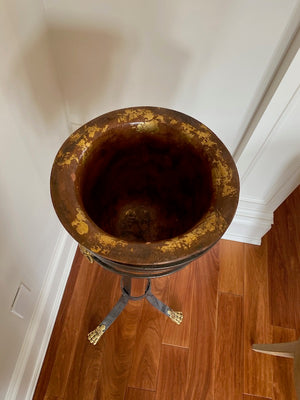 "Shaw-Pezzo" Ornate Planter on Stand with Clawed Feet & Lion Head Accents