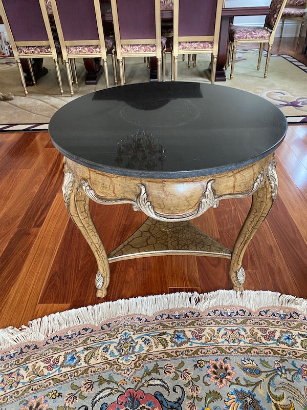 "Shaw-Pezzo" Marble Top Accent Table