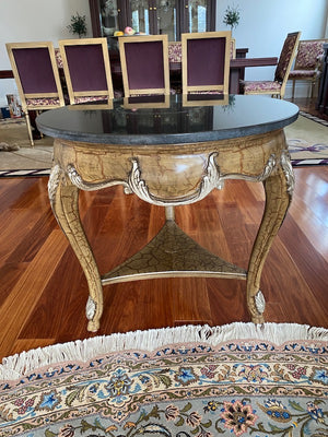 "Shaw-Pezzo" Marble Top Accent Table