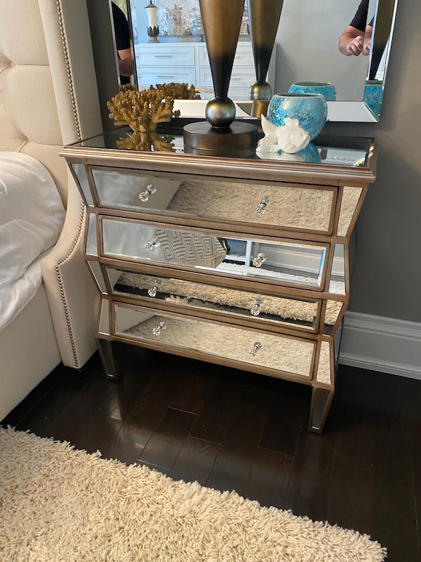 Pair of HomeSense Mirrored Nightstands
