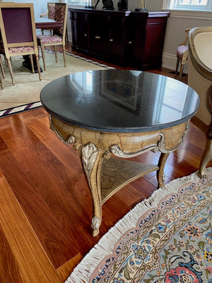 "Shaw-Pezzo" Marble Top Accent Table