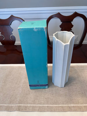 Kaiser White Bisque Porcelain Vase 0283 Signed by Manfred Frey (Original Box)