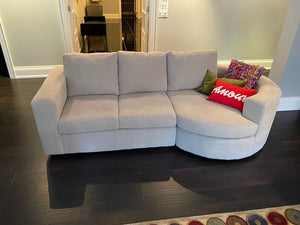 Left Facing Decor-Rest Beige Sofa