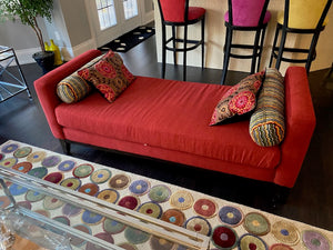 Decor-Rest Red Upholstered Day Bed