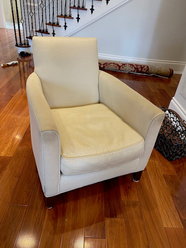 Cream Colour Upholstered Armchair