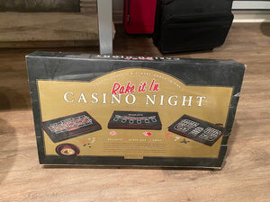 Restoration Hardware "Rake It In Casino Night Party" Roulette/Blackjack/Craps Box