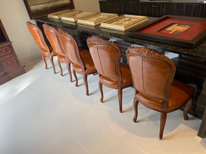4 Leather Dining Chairs by Wooyul