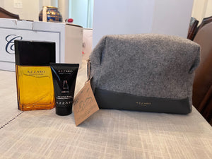 BRAND NEW Azzaro Pour Homme 2 Piece Gift Set + Travel Toiletry Bag
