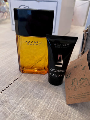 BRAND NEW Azzaro Pour Homme 2 Piece Gift Set + Travel Toiletry Bag