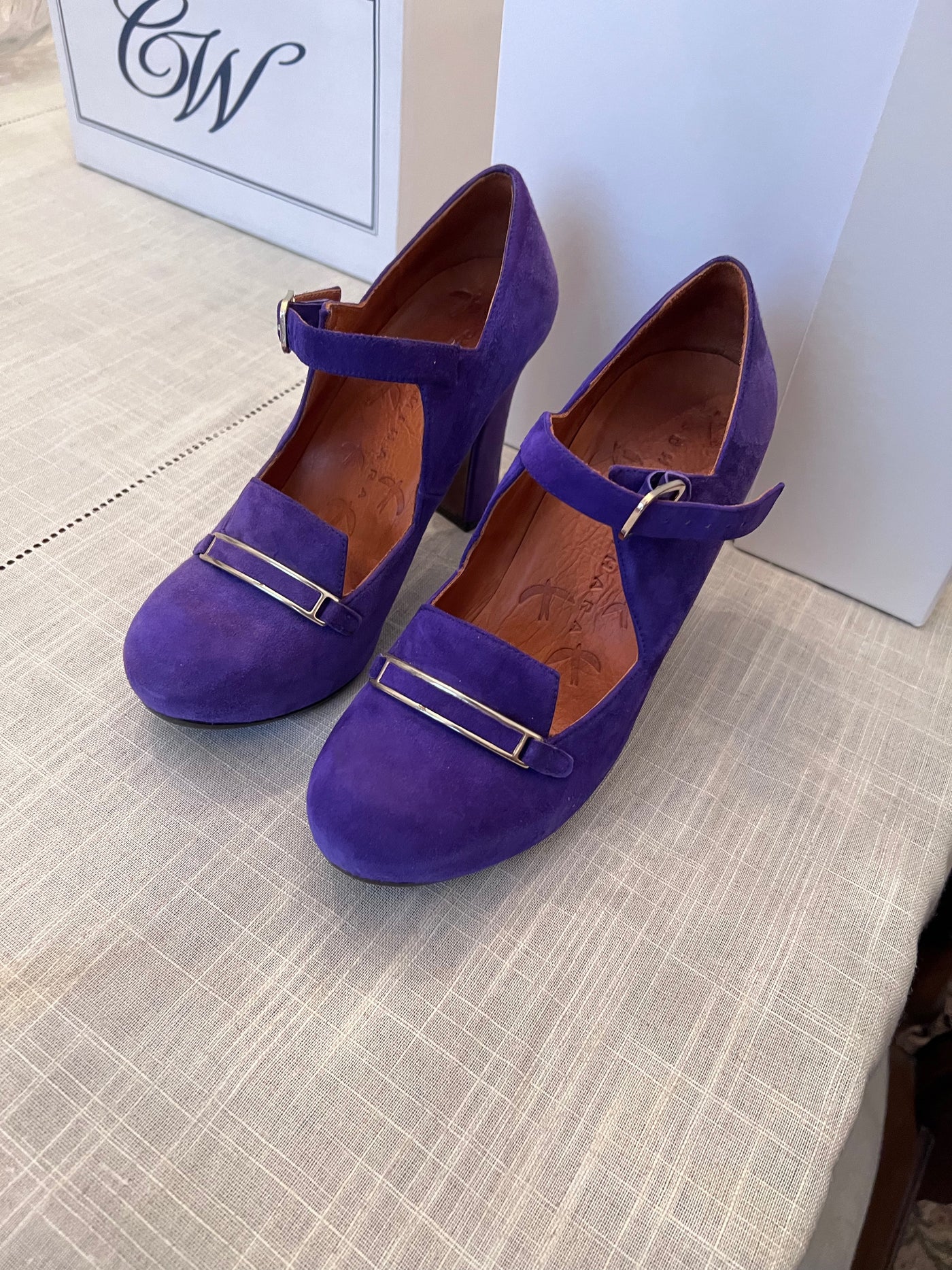 Plum on sale suede heels