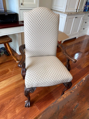 "Ralph Lauren" from ELTE Rustic Wood Kitchen Table, 6 Side Chairs, 2 Captain Chairs