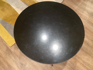 Black Vintage Round Accent Table
