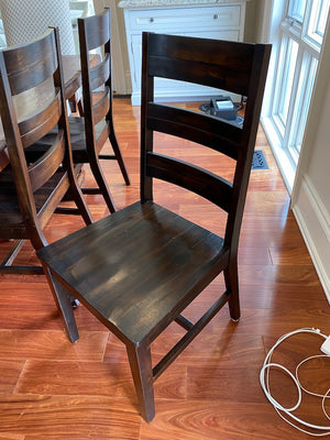 "Ralph Lauren" from ELTE Rustic Wood Kitchen Table, 6 Side Chairs, 2 Captain Chairs