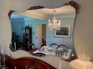 Large Wall Mirror, Gold Accents