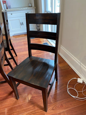 "Ralph Lauren" from ELTE Rustic Wood Kitchen Table, 6 Side Chairs, 2 Captain Chairs