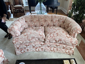 Vintage Down Filled Love Seat # 2