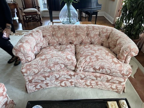 Vintage Down Filled Love Seat # 2