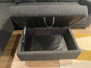 Grey Wayfair Sectional Sofa + Storage Ottoman (*BRAND NEW)