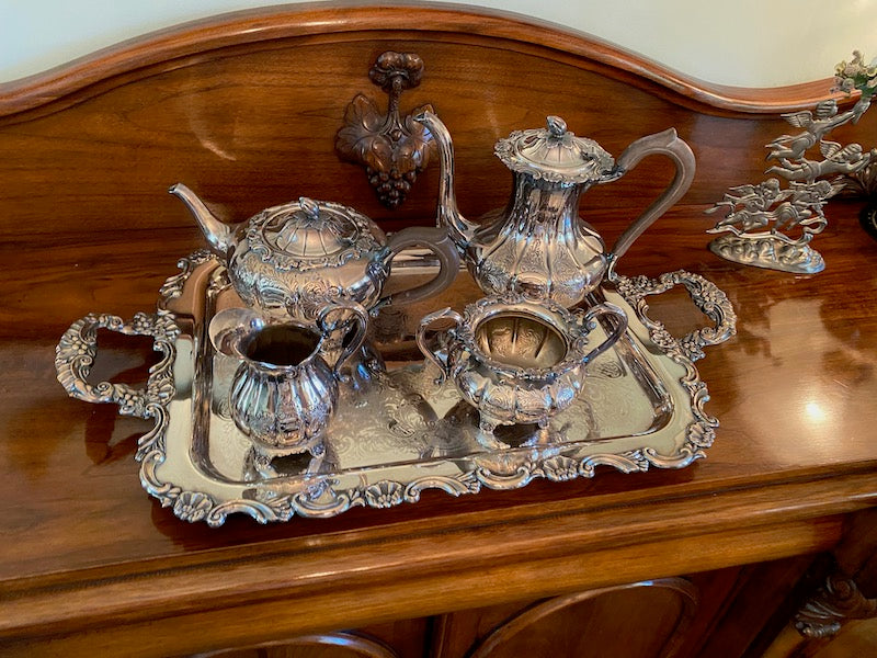 5 Piece- 'Sheffield Reproduction' Silver Plated Tea Set