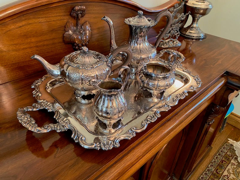 Selling silver on sale tea set