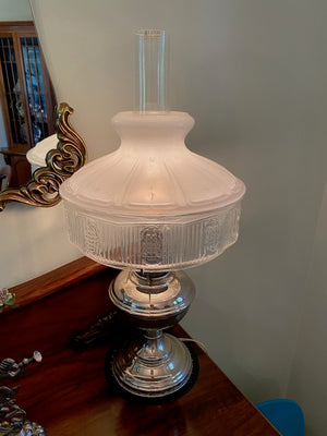 Vintage "Aladdin" Retrofitted Oil Lamp Into a Table Lamp
