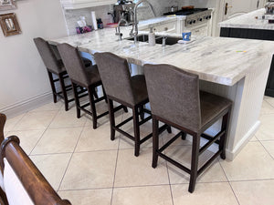 4 Leather Barstools