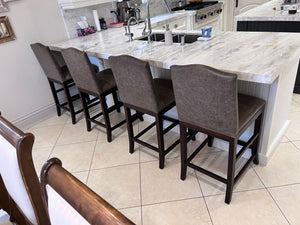4 Leather Barstools