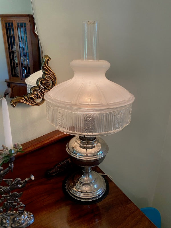Vintage "Aladdin" Retrofitted Oil Lamp Into a Table Lamp