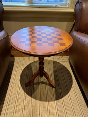 Round Chess Accent Table