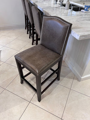 4 Leather Barstools