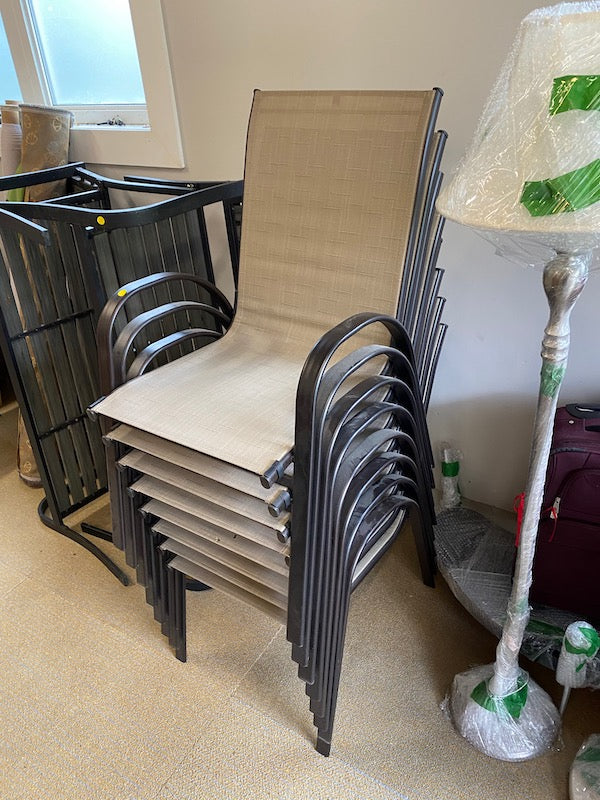 8 Sling Outdoor Patio Chairs