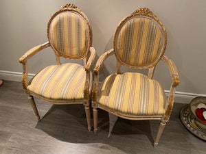 Pair of Louis XIV Armchairs (*condition)